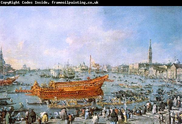 Francesco Guardi The Bucentaur Departs for the Lido on Ascension Day